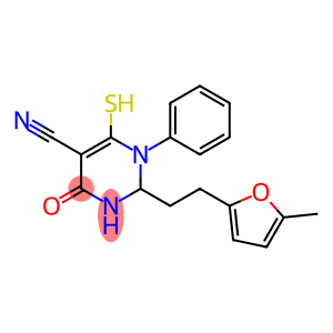 6-Mercapto-2-[2-(5-methyl-furan-2-yl)-ethyl]-4-oxo-1-phenyl-1,2,3,4-tetrahydro-pyrimidine-5-carbonitrile