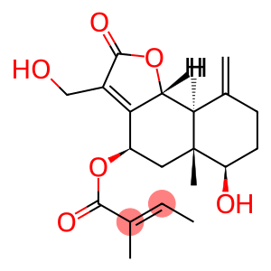 (E)-2-Methyl-2-butenoic acid (4R)-2,4,5,5a,6,7,8,9,9aβ,9bα-decahydro-6α-hydroxy-3-(hydroxymethyl)-5aα-methyl-9-methylene-2-oxonaphtho[1,2-b]furan-4α-yl ester