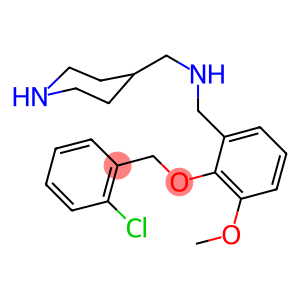 N-{2-[(2-chlorobenzyl)oxy]-3-methoxybenzyl}-N-(4-piperidinylmethyl)amine