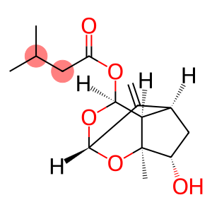 Butanoic acid, 3-methyl-, (2R,4S,4aS,5S,7S,7aS)-hexahydro-7-hydroxy-7a-methyl-8-methylene-2,5-methanocyclopenta[d]-1,3-dioxin-4-yl ester