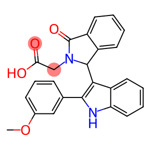 {1-[2-(3-methoxyphenyl)-1H-indol-3-yl]-3-oxo-1,3-dihydro-2H-isoindol-2-yl}acetic acid