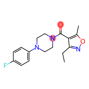 (3-ethyl-5-methyl-1,2-oxazol-4-yl)-[4-(4-fluorophenyl)piperazin-1-yl]methanone