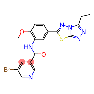 5-bromo-N-[5-(3-ethyl[1,2,4]triazolo[3,4-b][1,3,4]thiadiazol-6-yl)-2-methoxyphenyl]nicotinamide