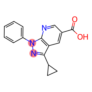 3-cyclopropyl-1-phenyl-1H-pyrazolo[3,4-b]pyridine-5-carboxylic acid