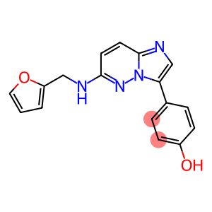 4-[6-[[(Furan-2-yl)methyl]amino]imidazo[1,2-b]pyridazin-3-yl]phenol