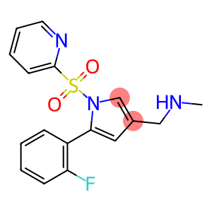 1-(5-(2-fluorophenyl)-1-(pyridin-2-ylsulfonyl)-1H-pyrrol-3-yl)-N- methylmethanamine fumarate