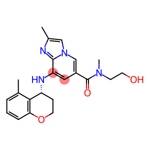 [N-(2-Hydroxyethyl)-N,2-dimethyl-8-{[(4R)-5-methyl-3,4-dihydro-2H-chromen-4-yl]amino}imidazo[1,2-a]pyridine-6-carboxamide]