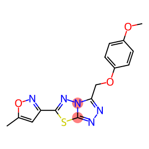 3-[(4-methoxyphenoxy)methyl]-6-(5-methyl-1,2-oxazol-3-yl)[1,2,4]triazolo[3,4-b][1,3,4]thiadiazole