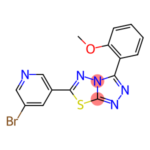 6-(5-bromopyridin-3-yl)-3-(2-methoxyphenyl)[1,2,4]triazolo[3,4-b][1,3,4]thiadiazole