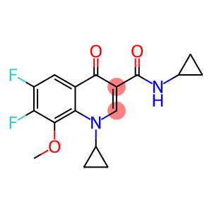 3-Quinolinecarboxamide, N,1-dicyclopropyl-6,7-difluoro-1,4-dihydro-8-methoxy-4-oxo-