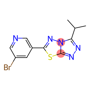 6-(5-bromopyridin-3-yl)-3-(propan-2-yl)[1,2,4]triazolo[3,4-b][1,3,4]thiadiazole