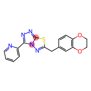 6-(2,3-dihydro-1,4-benzodioxin-6-ylmethyl)-3-(2-pyridinyl)[1,2,4]triazolo[3,4-b][1,3,4]thiadiazole
