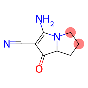 1H-Pyrrolizine-2-carbonitrile, 3-amino-5,6,7,7a-tetrahydro-1-oxo-