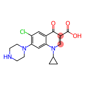 3-Quinolinecarboxylic acid, 6-chloro-1-cyclopropyl-1,4-dihydro-4-oxo-7-(1-piperazinyl)-