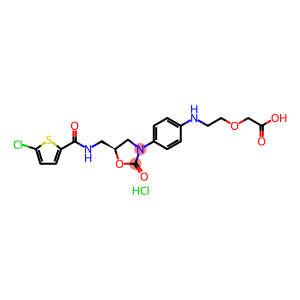 (S)-2-(2-((4-(5-((5-chlorothiophene-2-carboxamido)methyl)- 2-oxooxazolidin-3-yl)phenyl)amino)ethoxy)acetic acid  hydrochloride