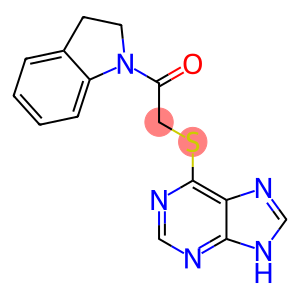 1-(2,3-dihydro-1H-indol-1-yl)-2-(9H-purin-6-ylsulfanyl)ethanone