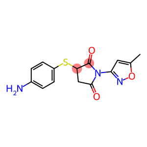 2,5-Pyrrolidinedione, 3-[(4-aminophenyl)thio]-1-(5-methyl-3-isoxazolyl)-