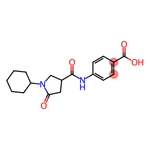 4-[[(1-cyclohexyl-5-oxo-3-pyrrolidinyl)-oxomethyl]amino]benzoic acid