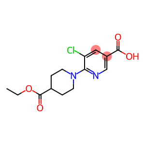 5-chloro-6-[4-(ethoxycarbonyl)piperidin-1-yl]pyridine-3-carboxylic acid