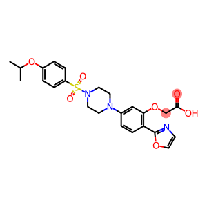 Acetic acid, 2-[5-[4-[[4-(1-methylethoxy)phenyl]sulfonyl]-1-piperazinyl]-2-(2-oxazolyl)phenoxy]-