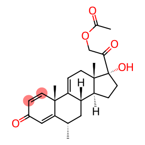 Pregna-1,4,9(11)-triene-3,20-dione,21-(acetyloxy)-17-hydroxy-6-methyl-, (6a)-