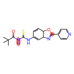 N-(2,2-dimethylpropanoyl)-N'-[2-(4-pyridinyl)-3a,7a-dihydro-1,3-benzoxazol-5-yl]thiourea