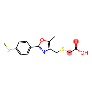 2-[[5-methyl-2-(4-methylsulfanylphenyl)-1,3-oxazol-4-yl]methylsulfanyl]acetic acid