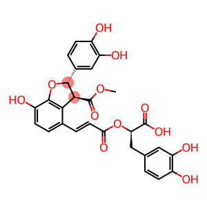 3-Benzofurancarboxylic acid, 4-[(1E)-3-[(1R)-1-carboxy-2-(3,4-dihydroxyphenyl)ethoxy]-3-oxo-1-propen-1-yl]-2-(3,4-dihydroxyphenyl)-2,3-dihydro-7-hydroxy-, 3-methyl ester, (2S,3S)-