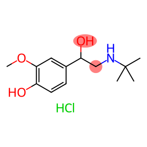 Benzenemethanol, α-[[(1,1-dimethylethyl)amino]methyl]-4-hydroxy-3-methoxy-, hydrochloride (1:1)