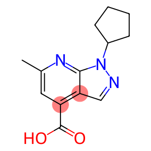 1H-Pyrazolo[3,4-b]pyridine-4-carboxylic acid, 1-cyclopentyl-6-methyl-