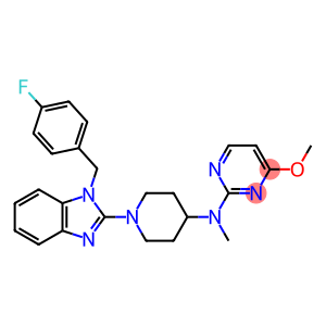 2-Pyrimidinamine, N-[1-[1-[(4-fluorophenyl)methyl]-1H-benzimidazol-2-yl]-4-piperidinyl]-4-methoxy-N-methyl-