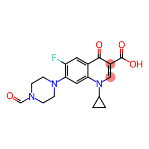 1-环丙基-6-氟-7-(4-甲酰基哌嗪-1-基)-4-氧代-1,4-二氢喹啉-3-羧酸