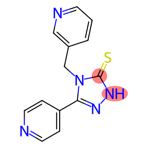 5-(4-pyridinyl)-4-(3-pyridinylmethyl)-4H-1,2,4-triazol-3-yl hydrosulfide