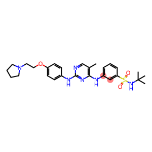 N-TERT-BUTYL-3-[[5-METHYL-2-[4-(2-PYRROLIDIN-1-YLETHOXY)ANILINO]PYRIMIDIN-4-YL]AMINO]BENZENESULFONAMIDE