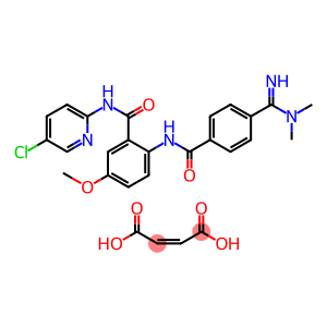 N-(5-氯-2-吡啶基)-2-(4-(N,N-二甲基甲脒基苯甲酰氨基)-5-甲氧基苯甲酰胺马来酸盐