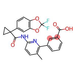 3-[6-[[[1-(2,2-Difluoro-1,3-benzodioxol-5-yl)cyclopropyl]carbonyl]amino]-3-methyl-2-pyridinyl]benzoic acid