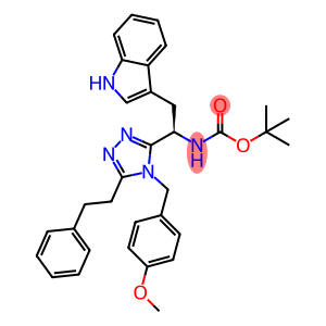 (R)-tert-butyl 2-(1H-indol-3-yl)-1-(4-(4-methoxybenzyl)-5-phenethyl-4H-1,2,4-triazol-3-yl)ethylcarbamate