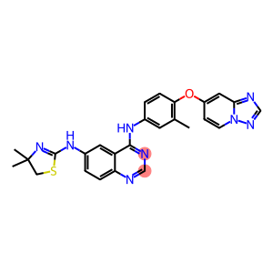 4,6-Quinazolinediamine, N6-(4,5-dihydro-4,4-dimethyl-2-thiazolyl)-N4-[3-methyl-4-([1,2,4]triazolo[1,5-a]pyridin-7-yloxy)phenyl]-