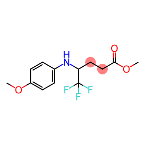 Pentanoic acid, 5,5,5-trifluoro-4-[(4-methoxyphenyl)amino]-, methyl ester