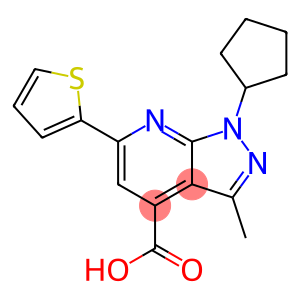 1-Cyclopentyl-3-methyl-6-(thiophen-2-yl)-1h-pyrazolo[3,4-b]pyridine-4-carboxylic acid