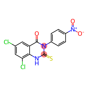 4(1H)-Quinazolinone, 6,8-dichloro-2,3-dihydro-3-(4-nitrophenyl)-2-thioxo-