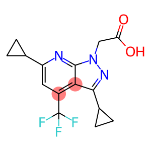 1H-Pyrazolo[3,4-b]pyridine-1-acetic acid, 3,6-dicyclopropyl-4-(trifluoromethyl)-