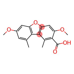 2-Dibenzofurancarboxylic acid, 3,7-dimethoxy-1,9-dimethyl-