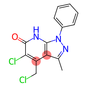 5-chloro-4-(chloromethyl)-3-methyl-1-phenyl-1,7-dihydro-6H-pyrazolo[3,4-b]pyridin-6-one