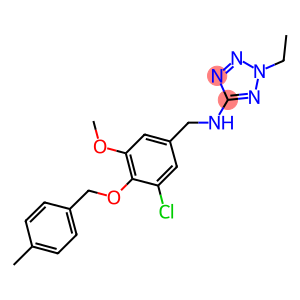 N-{3-chloro-5-methoxy-4-[(4-methylbenzyl)oxy]benzyl}-N-(2-ethyl-2H-tetraazol-5-yl)amine