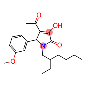 4-acetyl-1-(2-ethylhexyl)-3-hydroxy-5-(3-methoxyphenyl)-1,5-dihydro-2H-pyrrol-2-one