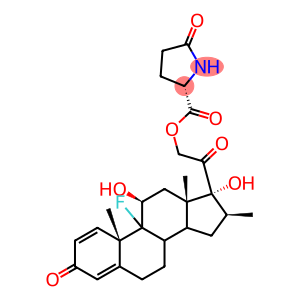 9-fluoro-11beta,17-dihydroxy-16beta-methyl-3,20-dioxopregna-1,4-dien-21-yl 5-oxo-L-prolinate
