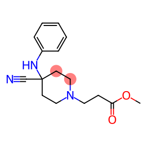 1-Piperidinepropanoic acid, 4-cyano-4-(phenylamino)-, methyl ester