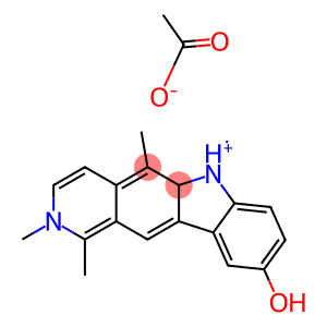 9-hydroxy-1,2,5,6-tetramethyl-6H-pyrido[4,3-b]carbazolium acetate