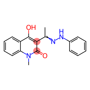 2(1H)-Quinolinone, 4-hydroxy-1-methyl-3-[1-(2-phenylhydrazinylidene)ethyl]-
